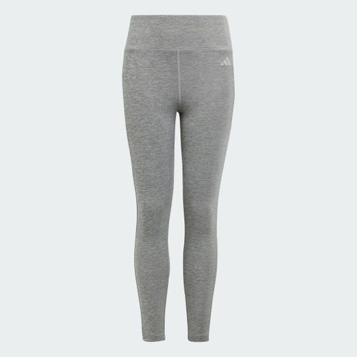 Legging 7/8 Enfants Optime Luxe Adidas - Carbon Melange / Reflective Silver - 7-8a