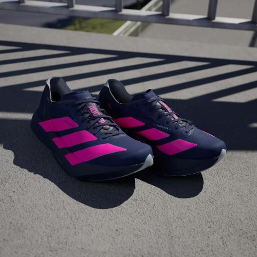 Chaussures Adizero Adios Pro 4 Adidas Dark Blue Shock Pink Dash Grey