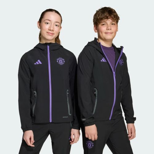 Veste De Voyage Manchester United Tiro 25 Competition Vis Tech Enfants Adidas - Black / Purple Rush - 13-14a