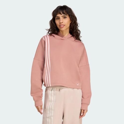 Sweat-Shirt À Capuche Off Placed 3-Stripes Adidas - Warm Clay - M