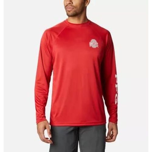 Columbia Men's Collegiate Pfg Terminal Tackle Long Sleeve Shirt - Ohio State-