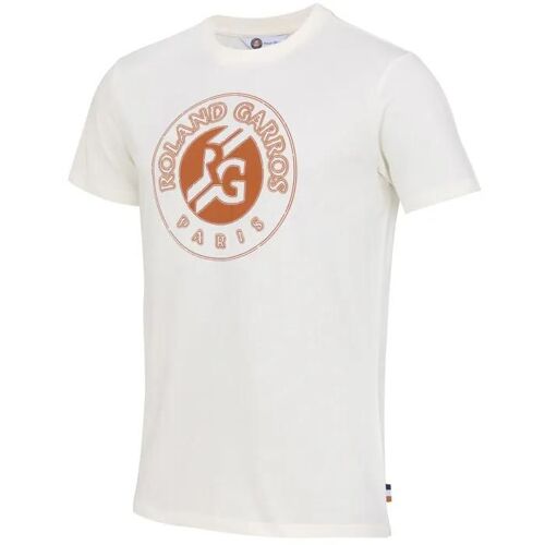 Xl - T-Shirt - Roland Garros - Rg - Coton - Manches Courtes - Blanc