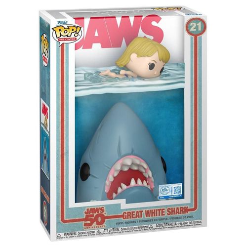 Figurine Funko Pop - Les Dents De La Mer N°21 - Grand Requin Blanc - Vhs Cover (87259)