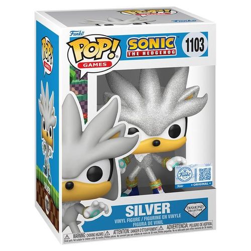 Figurine Funko Pop - Sonic Le Hérisson N°1103 - Silver - Diamant (87227)