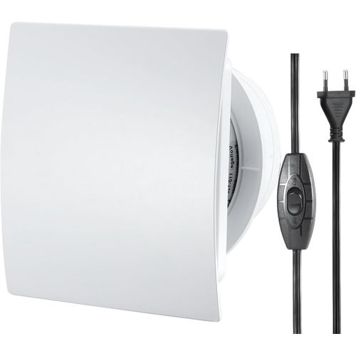 100mm VMC Salle de Bain,VMC Extracteur,Extracteur d'Air avec Interrupteur,1m UE Prise pour Salle de Bain,Cuisine,Bureau,WC.