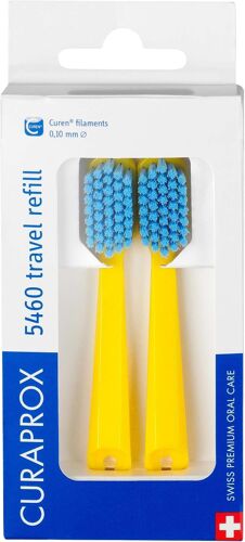 T¿ºtes De Brosse ? Dents Cs 5460 - Pour Kit De Voyage | ?Limination De La Plaque Dentaire Ultra - Douce |Jaune - Bleu | Duo De Recharges
