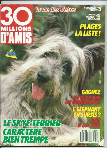 30 Millions D'amis 29/07/1989 Le Skye-Terrier, L'éléphant En Sursis ?, Gramat L'école Des Futurs Héros, L'akita Inu, Les Fourmis De Rémi Chauvin,