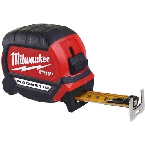 LETNERNY-Flexómetro Hq Magnético 8M/25Ft X 27 Métrico/Imperial (Cajas De 6)
