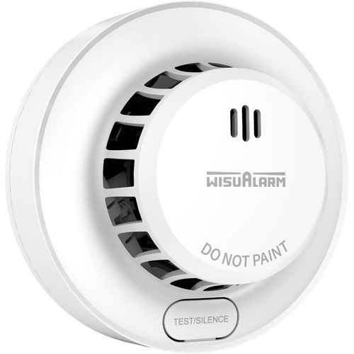 asas456-Détecteur De Fumée Capteur De 10 Ans Avec Pile 5 Ans,Alarme Incendie Détecteur Fumée 85Db,Bouton De Test/Silence,Batterie Remplaçable,Conforme En14604(1 Pièce)