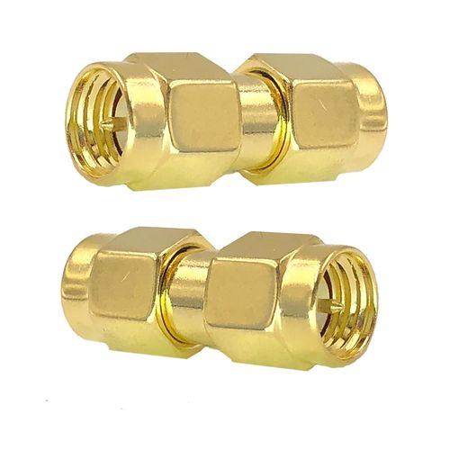 Letnerny-Sma Mâle Vers Sma Mâle Adaptateur Rf Coaxial Plaqué Or Pour Antenne Wifi Fpv Drone Signal Booster Wireless Lan Ht Device 2 Pièces-Sptsswet