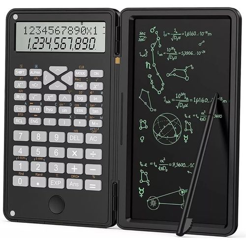Calculatrice Scientifique Avec Bloc-Notes, Calculatrice À Affichage Lcd À 10 Chiffres, Calculatrice De Bureau Multifonctionnelle Pocket Mute Pour Étudiants, Lycées Et Collèges (Noir)[Z948]