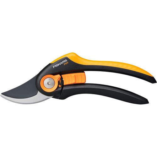 ASFASFq-Fiskars Sécateur à Lame Franche, Plus SmartFit, P541, Pour Branches et Rameaux Frais, Revêtement Antiadhésif, Lames en Acier Inoxydable, Longueur : 20,1 cm, Noir/Orange, 1057169