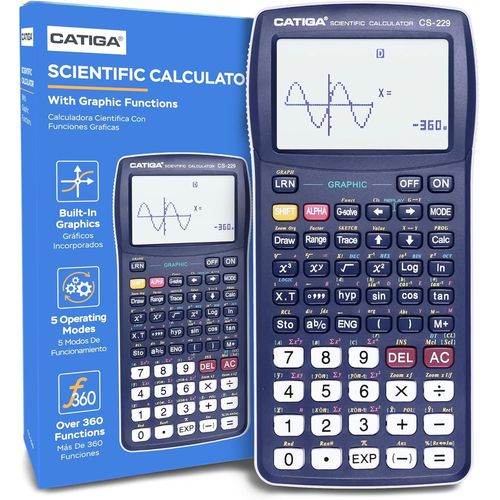 Asfasfq-Calculateur Scientific Avec Fonctions Graphiques - Multiple Modes Avec Interface Intuitive - Parfait Pour Les Débutants Et Les Courses, Les Écoles Élevées Ou Les Colleges, Catiga Cs-229