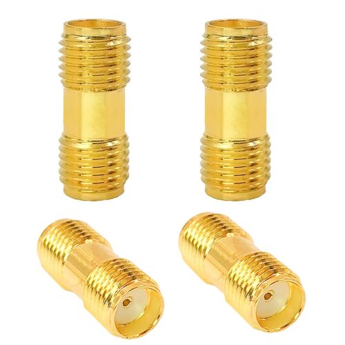 MEVRONISSHOP-4 Pièces SMA Femelle à SMA Femelle Connecteur Adaptateur de vis Externe vers Trou Intérieur pour Radio, Antenne, WiFi, HT