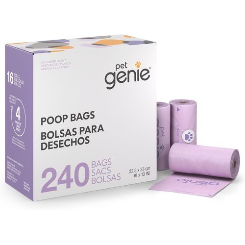 Letnerny-Sacs Ramasse-Crottes Pour Chiens, Étanches Et Renforcés, Parfum Lavande, 240 Sacs (16 Rouleaux), Écologiques Et Faciles À Détacher