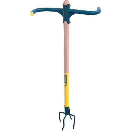 LETNERNY-Rotogrif Naturovert - Griffe Rotative 4 Dents - Outillage De Jardinage - Idéal Pour La Préparation Des Sols Avant Culture - Manche En Bois Pefc 100% - Vert