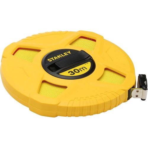 LETNERNY-0-34-297 Mètre À Ruban Fibre De Verre 30 M Jaune Fluo - Revêtement Pvc - Anti-Corrosion - Anti-Uv Et Non Conducteur - Classe Iii - Boitier Abs Antichocs