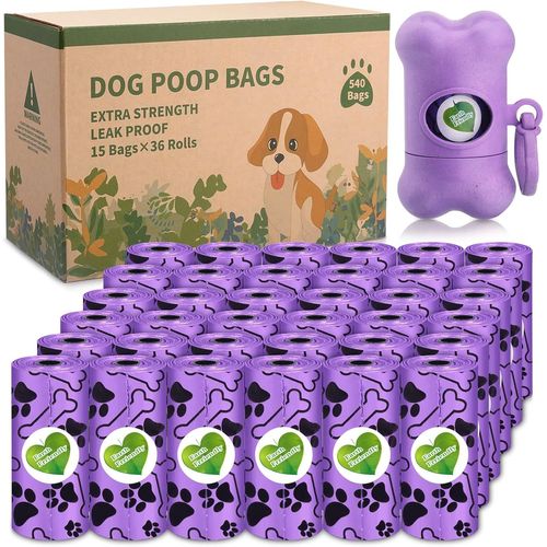 Letnerny-Sacs Ramasse-Crottes,540 Sac Chien Déjection,36 Rouleaux,Sac À Crottes Chien Distributeur De Sac Dejection Canine, Résistant Aux Fuites & Sans Odeur