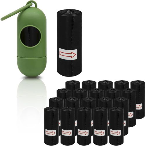 Letnerny-300 Pièces Sac A Crottes Chien Avec Distributeur Et Clip, Sacs À Caca Anti-Fuite Et Très Épais, Sacs À Déjections Canines Biodégradables, Sac Ramasse-Crottes En Mélange D'amidon De Maïs