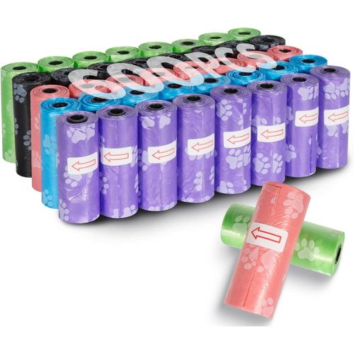 Letnerny-600 Pièces Sac A Crottes Chien Biodegradable, 40 Rouleaux Sac A Caca Pour Chien Avec Distributeur A Crottes Chien, Portable Et Anti-Fuite Sacs Ramasse-Crottes Pour Chiens 33x22.8cm