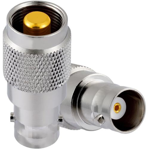 LETNERNY-Lot De 2 Adaptateurs Bnc Femelles Pour Talkie-Walkie 50 Ohm Bnc Femelle Vers En-Tête Plat Adaptateur Coaxial Rf Haute Fréquence Pour Radio Portable Bidirectionnelle Talkie-Walkie Antenne Câb