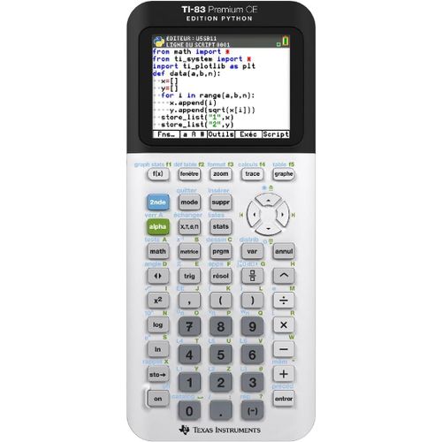 NouvelHorizonstore-TEXAS INSTRUMENTS TI-83 Premium CE Edition Python ¿C Calculatrice graphique ¿C Mode examen