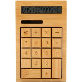 Calculatrices Solaires En Bois De Bambou, Calculatrice De Bureau À Fonction Standard À 18 Touches Avec Grand Écran À 12 Chiffres, Calculatrice À Double Puissance À Batterie[Z1206]