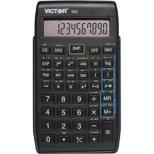 LETNERNY-Technology 920 Pochette, Calculatrice (Billet, Calculatrice Scientifique, 10 Chiffres, 1 Ligne, Batterie, Noir)