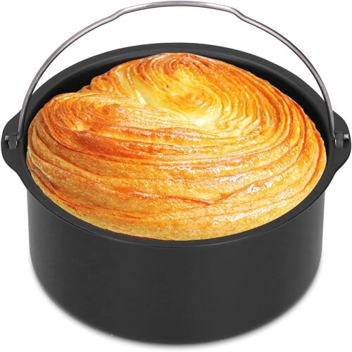 Baril À Gâteau Carré, 22 Cm Moule À Gâteau Air Fryer Plat De Cuisson Friteuse Pain Panier De Cuisson Pizza Plate Grill Pot Mat Pour Hd9925/Hd9860/Hd9905/01