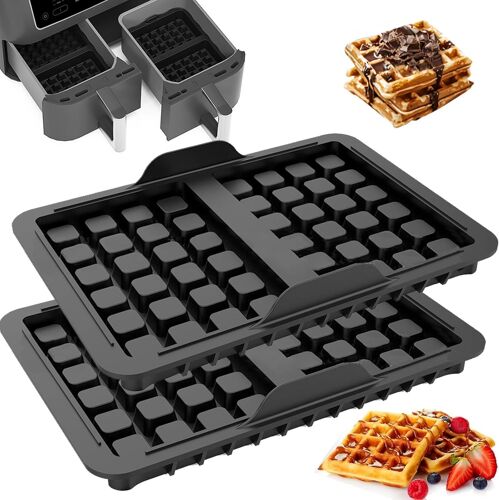 Kalanka-Moule Gaufre Air Fryer,Reusable Moule Silicone Air Fryer Accessoires Pour Af400eu, Af451eu Et Sl400eu Accessoires De Cuisine À La Maison 8.27x5.71x1.08 Pouces