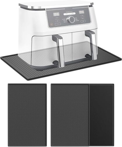 GOTHICANA BY EMPLot De 2 Tapis Coulissants Pour Ninja Airfryer, Protection De Plan De Travail, Tapis En Silicone Pour Airfryer, Machine À Café, 48 X 30 Cm