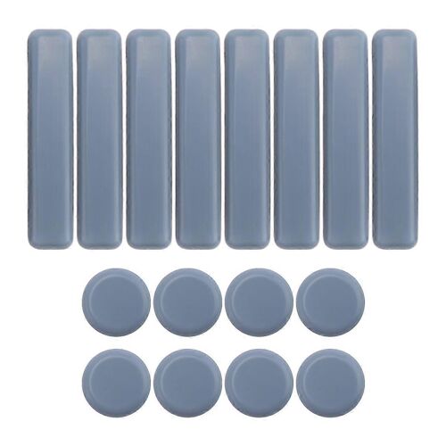 16 Pcs Patins De Meubles Curseurs Ptfe Patins De Meubles Autocollants Ensemble Rond Carré Pour Meubles E