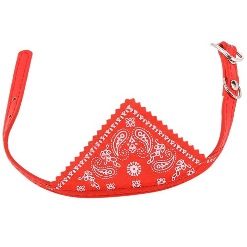 Réglable Pet Chien Chat Bandana Écharpe Collier Petite Taille Rouge