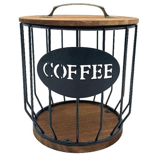 Panier de rangement de capsule de café évidé Fruit Café Pod Organisateur Holder pour Home Café Hôtel Noir