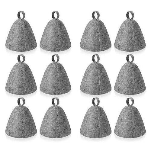 12 Pcs Sauna Chapeau En Feutre Chapeau De Bain Protection De La Tête Absorbant Sauna Cap pour Sauna Douche Bain Hammam