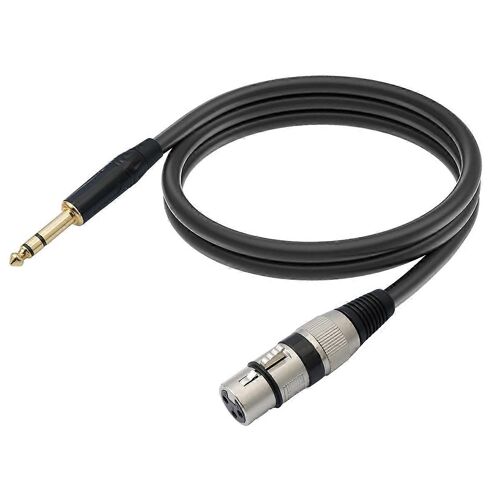 TRS 1/4 pouce vers XLR 3 broches Câble symétrique XLR vers Jack 6,35 mm 1,8 m