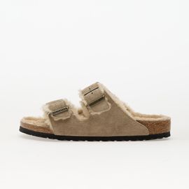 Chaussures Baskets Birkenstock Arizona Shearling Suede Leather/ Fur Taupe Eur