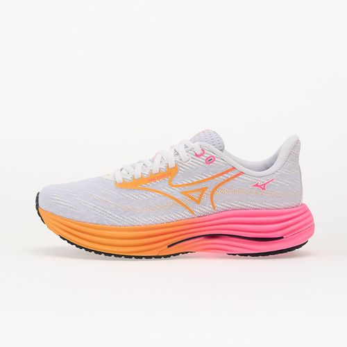 Chaussures Baskets Mizuno Wave Rider 28 White/ Tang Orange/ Pink Tetra Eur