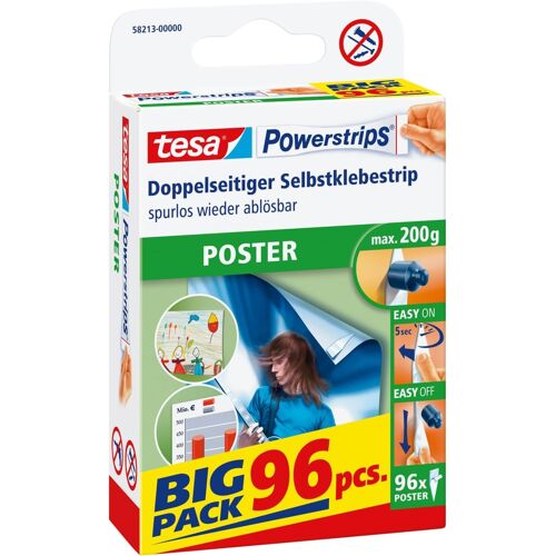 Powerstrips Poster Big Pack Bandes Adhésives Double-Face Pour Posters-Auto-Adhésif Et -Adhérence Jusqu'à 200 G-96 Powerstrips Par Lot
