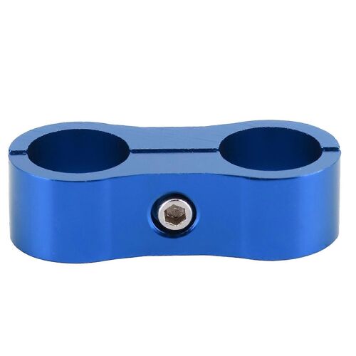 6an Séparateur De Tuyau Clamp Diviseur Clip Support De Raccord En Alliage D'aluminium Pour Carburant / Huile / Frein / Conduite De Gazbleu