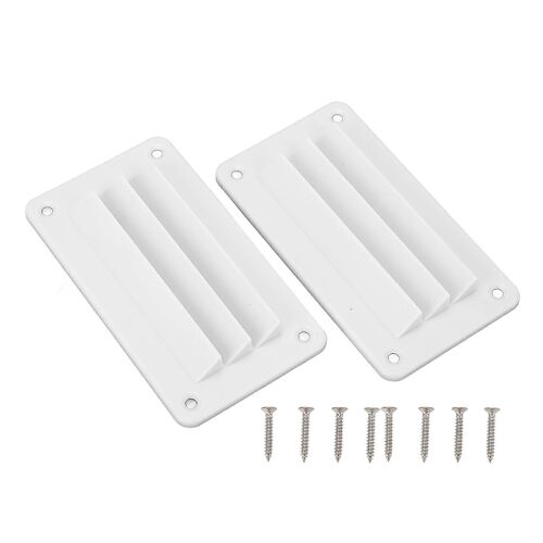 2pcs RV Air Vent Persienne Salle de bain Professionnelle Bureau Ventilation Sortie Grille Persienne pour bateau yacht maison blanc