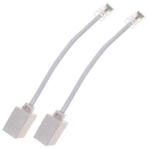 2pcs adaptateur RJ11 vers RJ45 pour connexion ligne téléphonique à Ethernet