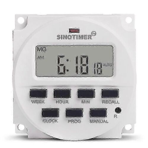 Minuterie Numérique Lcd 15,98 Pouces Avec Alimentation 12v Dc - 7 Minuteries Programmables Tm618n-4