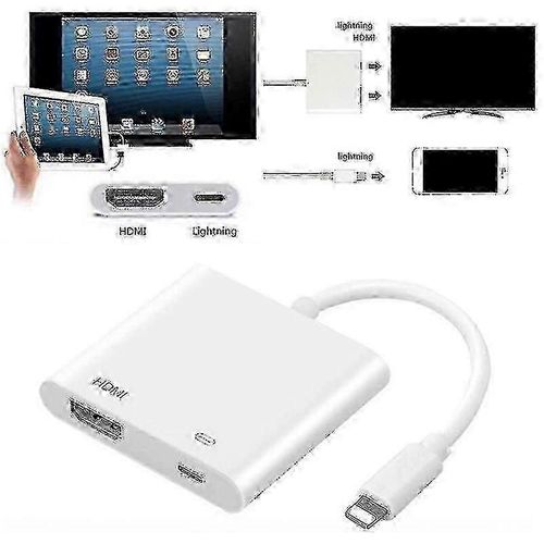 Câble AV numérique Lightning - Adaptateur HDMI 8 broches pour iPhone iPad