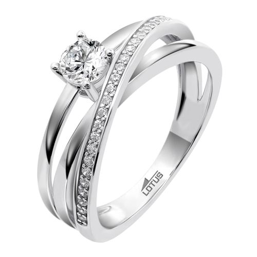 Bague Lotus En Argent 925 Avec Pierre En Zircone, Tendance Jlp3732-3-112