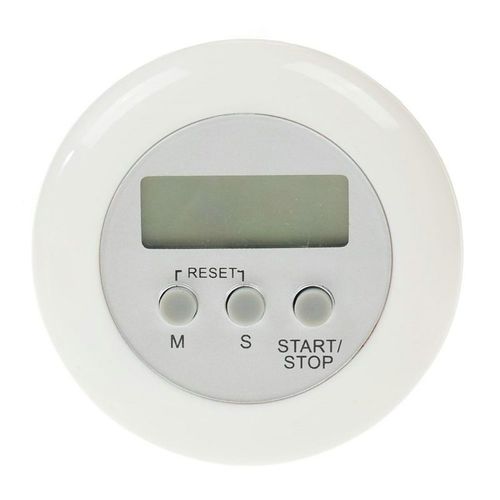 Cinq types de couleurs circulaire LCD numérique cuisine compte à rebours compteur de cuisson minuterie inverse réveil magnétique - Blanc