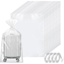 ZHYOPING Lot De 5 Grands Sacs De Rangement étanches En Plastique Transparent De 100 µm Avec 5 Attaches De Câble Pour Loft, Bagages, Valise, Couette, Chaise, Jouets, Literie