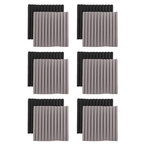 12 pcs panneau de mousse acoustique,tuile de coin de studio,mur de traitement de studio pyramidal insonorisé en mousse acoustique
