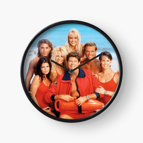 Horloge Murale alerte à Malibu 30cm Décoration Artistique pour Cheminée, Maison, Chambre et Bur