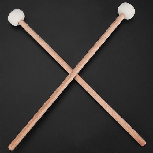 1 Paire De Baguettes En Feutre Baguettes D Baguettes Avec Manche En Bois Pour Accessoires D'inspection De Percussion